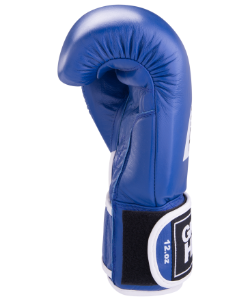 Перчатки боксерские GYM BGG-2018, 10oz, кожа, синие, фото 3