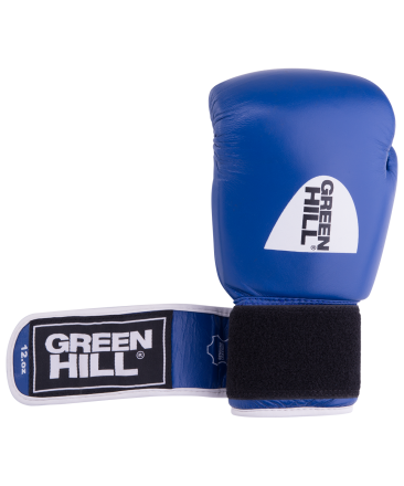Перчатки боксерские GYM BGG-2018, 10oz, кожа, синие, фото 5