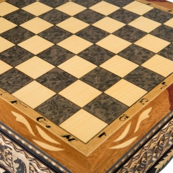 Шахматы резные ручной работы в ларце большие, фото 1