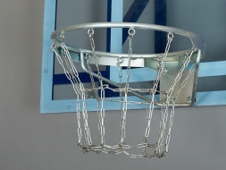 Кольцо баскетбольное антивандальное, усиленное, с цепью, оцинкованное шт., фото 1