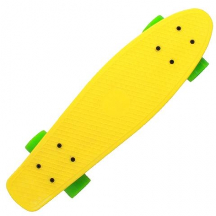 Пластиковый скейтборд-круизер Hubster Cruiser 22&quot; желтый, фото 1