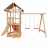 Детская деревянная игровая площадка Сибирика с сеткой, цвет Savanna 