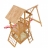 Детская деревянная игровая площадка Сибирика с сеткой, цвет Savanna 