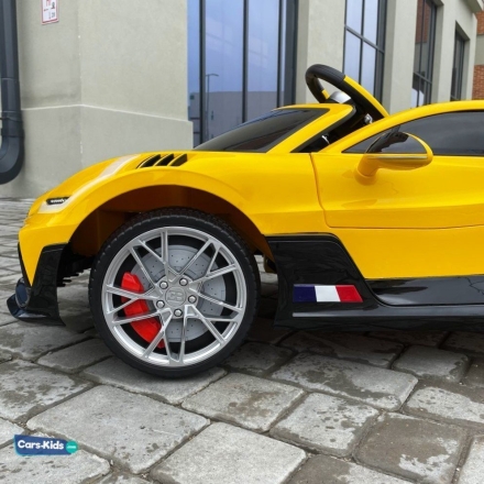 Электромобиль Bugatti Divo 12V — HL338 желтый, фото 6