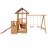 Детская деревянная игровая площадка Сибирика с двумя горками, цвет Savanna