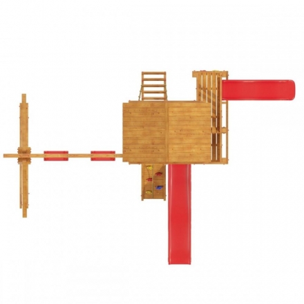 Детская деревянная игровая площадка Сибирика с двумя горками, цвет Savanna, фото 6