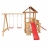 Детская деревянная игровая площадка Сибирика с двумя горками, цвет Savanna