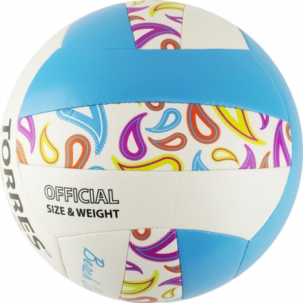 Мяч волейбольный TORRES BEACH SAND BLUE, р.5 V32095B, фото 4