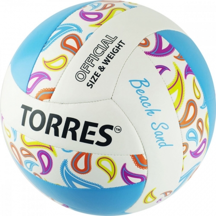Мяч волейбольный TORRES BEACH SAND BLUE, р.5 V32095B, фото 1