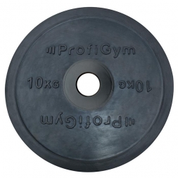 Диск  10 кг  для штанги олимпийский, черный  ДО-10/51