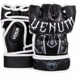 Перчатки ММА Venum Gladiator - Black/White, фото 1