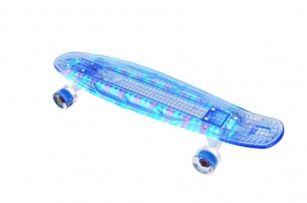 Скейтборд прозрачный Playshion 27″ FS-LS002 со светящимися колесами и декой, фото 3