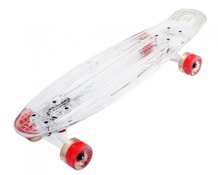 Скейтборд прозрачный Playshion 27″ FS-LS002 со светящимися колесами и декой, фото 26