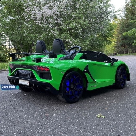 Электромобиль Lamborghini Aventador SVJ 24V зеленый, фото 5