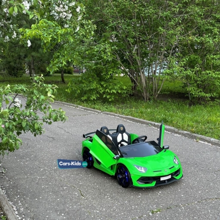 Электромобиль Lamborghini Aventador SVJ 24V зеленый, фото 3