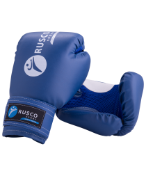 Перчатки боксерские Rusco 10oz, к/з, синие, фото 1
