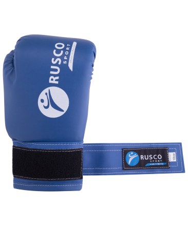 Перчатки боксерские Rusco 10oz, к/з, синие, фото 4