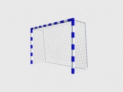 Ворота для мини-футбола алюминиевые стационарные 3х2х1 м, фото 1
