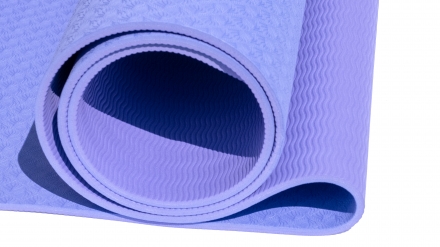 Коврик для йоги 6 мм двуслойный TPE фиолетово-сиреневый, фото 4