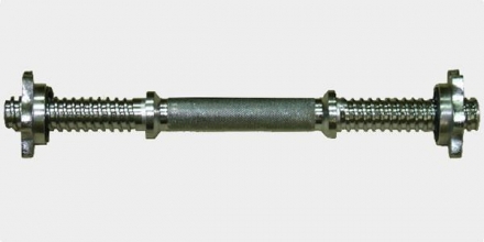 BTC_16 Гриф гантели с замками (хром, 405*25 мм.), фото 1
