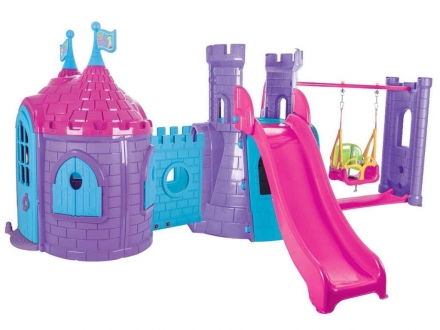 Игровой комплекс с домиком принцессы, горкой и качелью Pilsan Castle Slide (07-966), фото 1