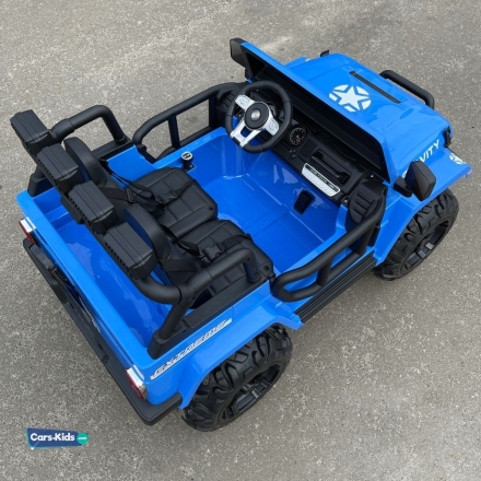 Электромобиль Jeep Wrangler S606 4WD синий, фото 3