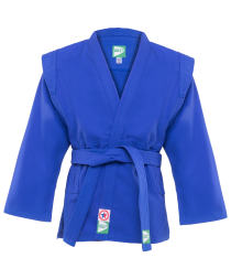 Куртка для самбо JS-302, синяя, р.1/140, фото 1