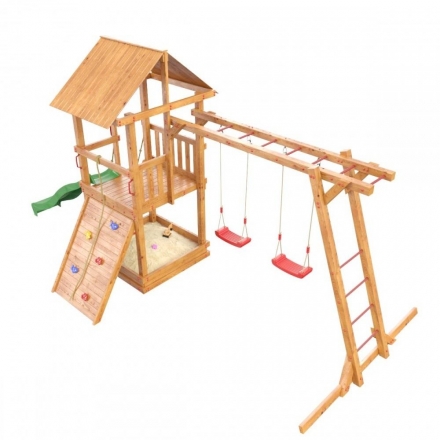 Детская деревянная игровая площадка Сибирика с рукоходом, цвет Savanna , фото 4