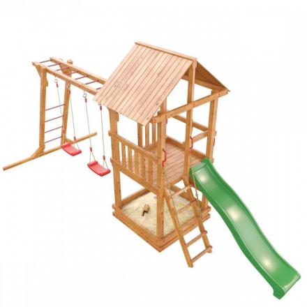 Детская деревянная игровая площадка Сибирика с рукоходом, цвет Savanna , фото 5