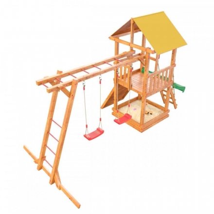 Детская деревянная игровая площадка Сибирика с рукоходом, цвет Savanna , фото 1
