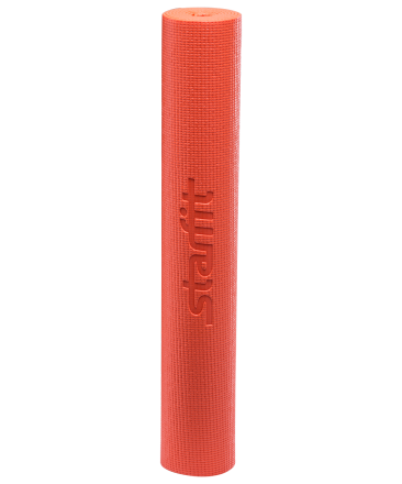 Коврик для йоги FM-101, PVC, 173x61x0,4 см, оранжевый, фото 2