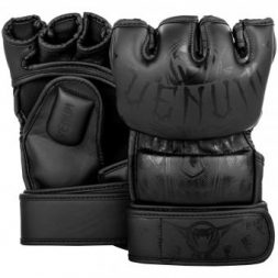 Перчатки ММА Venum Gladiator Black/Black, фото 1