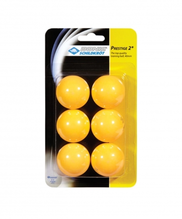 Мяч для настольного тенниса 2* Prestige, оранжевый, 6 шт., фото 1