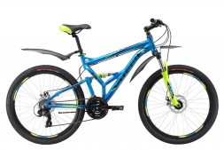 Велосипед Stark'17 Jumper 26.2 FS D сине-зеленый 18&quot;