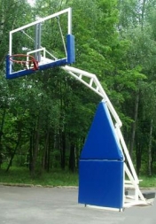 Стойка баскетбольная мобильная складная, массовая, вынос 1,6 м., фото 1