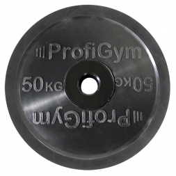Диск для штанги олимпийский, 50 кг черный ДО-50/51 