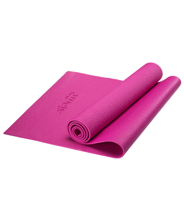 Коврик для йоги FM-101, PVC, 173x61x0,5 см, розовый, фото 1