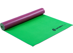 Коврик для йоги 5 мм бордово-зеленый, фото 2
