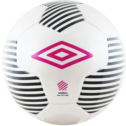 Мяч футбольный профессиональный &quot;UMBRO Neo Pro TSBE&quot;, р.5, бело-черно-розовый, фото 1