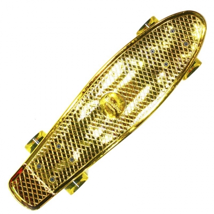 Пластиковый скейтборд-круизер Hubster Cruiser 22&quot; Metallic Gold, фото 1