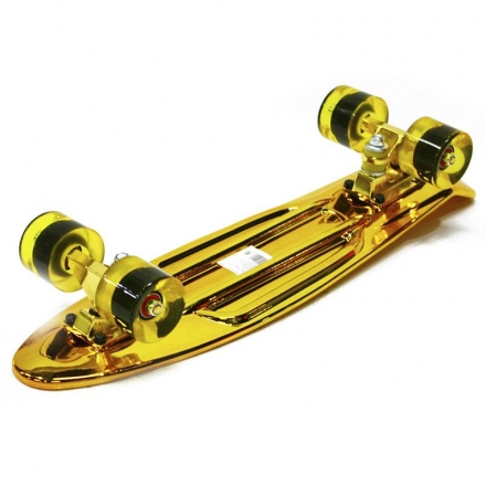 Пластиковый скейтборд-круизер Hubster Cruiser 22&quot; Metallic Gold, фото 2