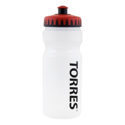 Бутылка для воды &quot;TORRES&quot;, арт. SS1027, 550 мл, мягкий пластик, прозрачная, красно-черная крышка, фото 1