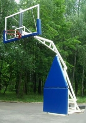 Стойка баскетбольная мобильная складная, массовая, вынос 2,25 м, фото 1