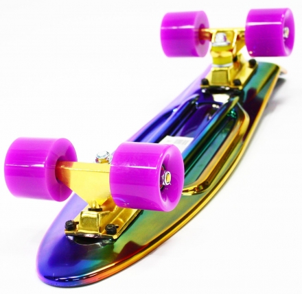 Пластиковый скейтборд-круизер Hubster Cruiser 22&quot; Metallic Multicolor, фото 2