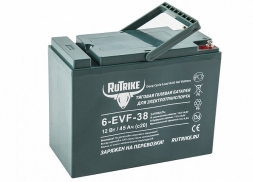 Тяговый гелевый аккумулятор RuTrike 6-EVF-38 (12V38A/H C3), фото 1
