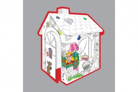 Картонный домик -расскраска, фото 1