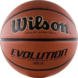 Мяч баскетбольный WILSON Evolution, размер 6, микрофибра, бутиловая камера, коричневый.