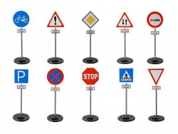 Набор дорожных знаков из 10 шт. Pilsan Traffic Sings (03-415), фото 1
