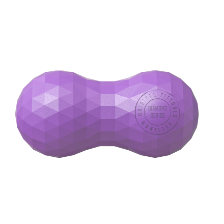 Набор из двух массажных мячей с кистевым эспандером пурпурный, фото 3