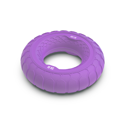 Набор из двух массажных мячей с кистевым эспандером пурпурный, фото 6